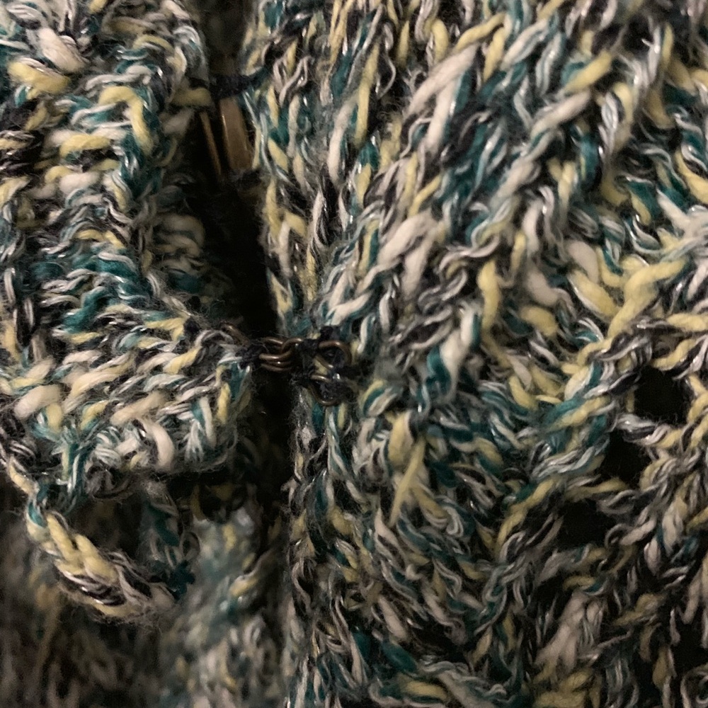 Anthro Moth Knit Green Tern Tail Cardigan Size L - Picture 6 of 8